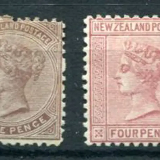 New Zealand 1874/78 QV First Sideface set of 6 to ...