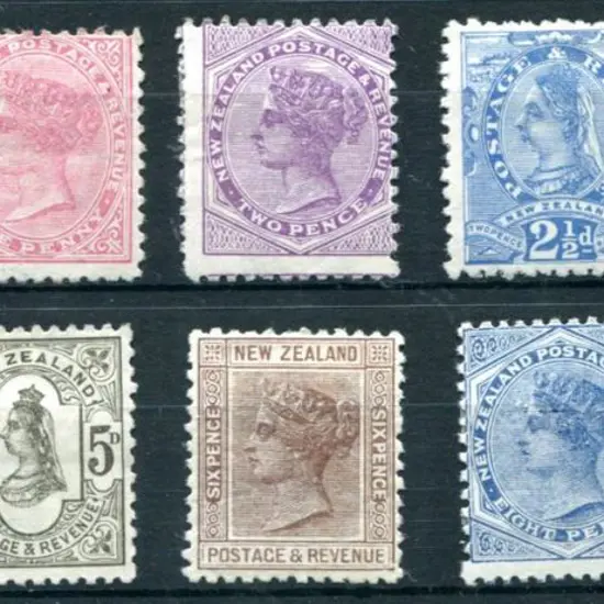New Zealand 1882/1900 2nd sideface set perf. ...