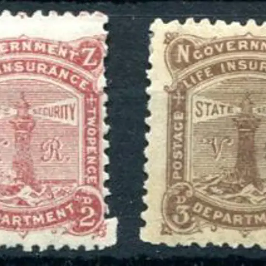New Zealand 1891/98 Govt Life Insurance set of 6 ...