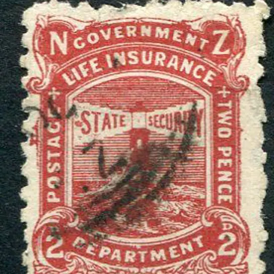 New Zealand 1905/06 2d brown red Govt Life ...