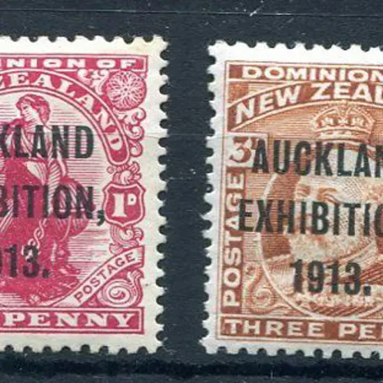New Zealand 1913 "AUCKLAND EXHIBITION 1913" ovptd ...