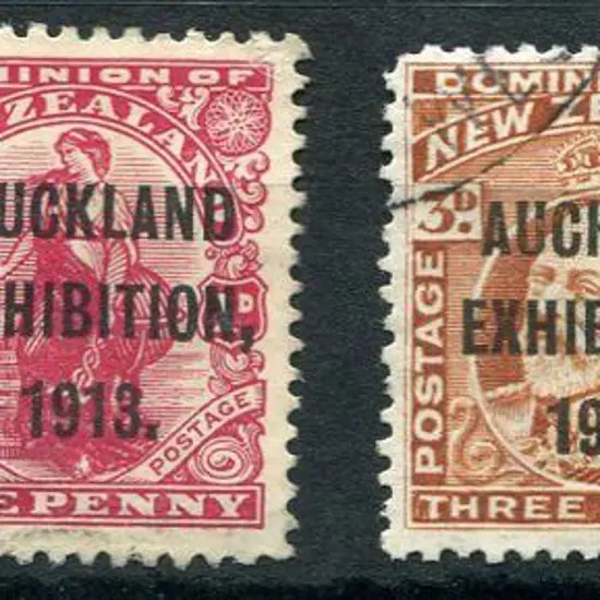 New Zealand 1913 "Auckland Exhibition 1913" set of ...