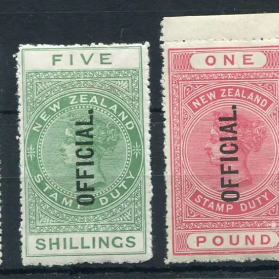 New Zealand 1913/25 2/-, 5/-, £1 QV Officials. ...