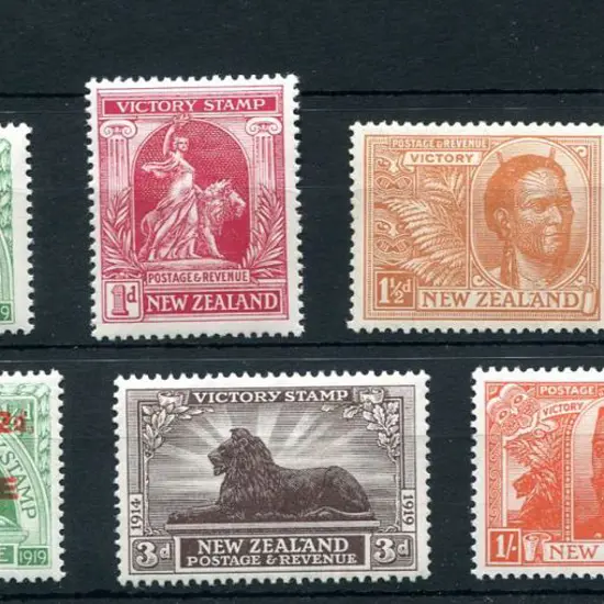 New Zealand 1920 Victory set of 6 plus 1922 ...
