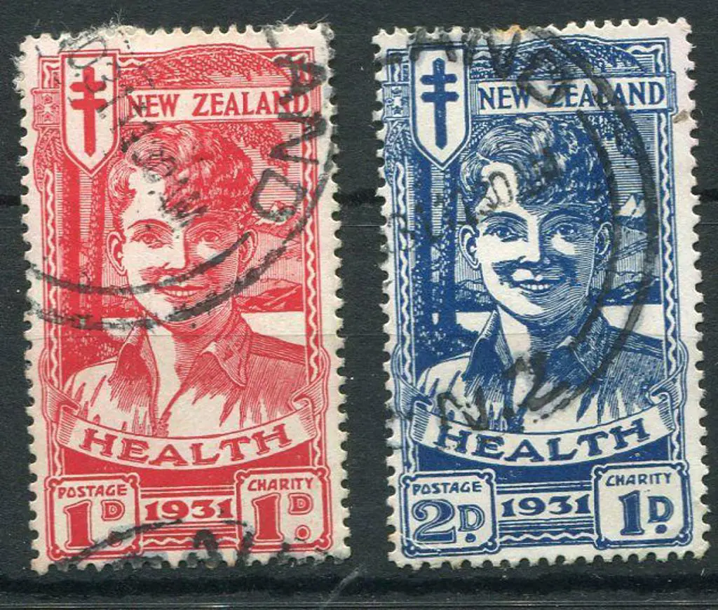 New Zealand 1931 Health "Smiling Boys". Fine used ... Image 1++