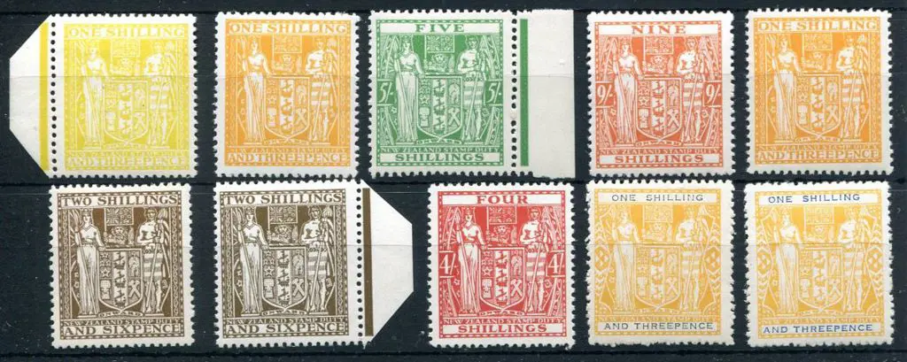 New Zealand 1931/40 1/3d lemon Arms marginal MUH & ... Image 1++