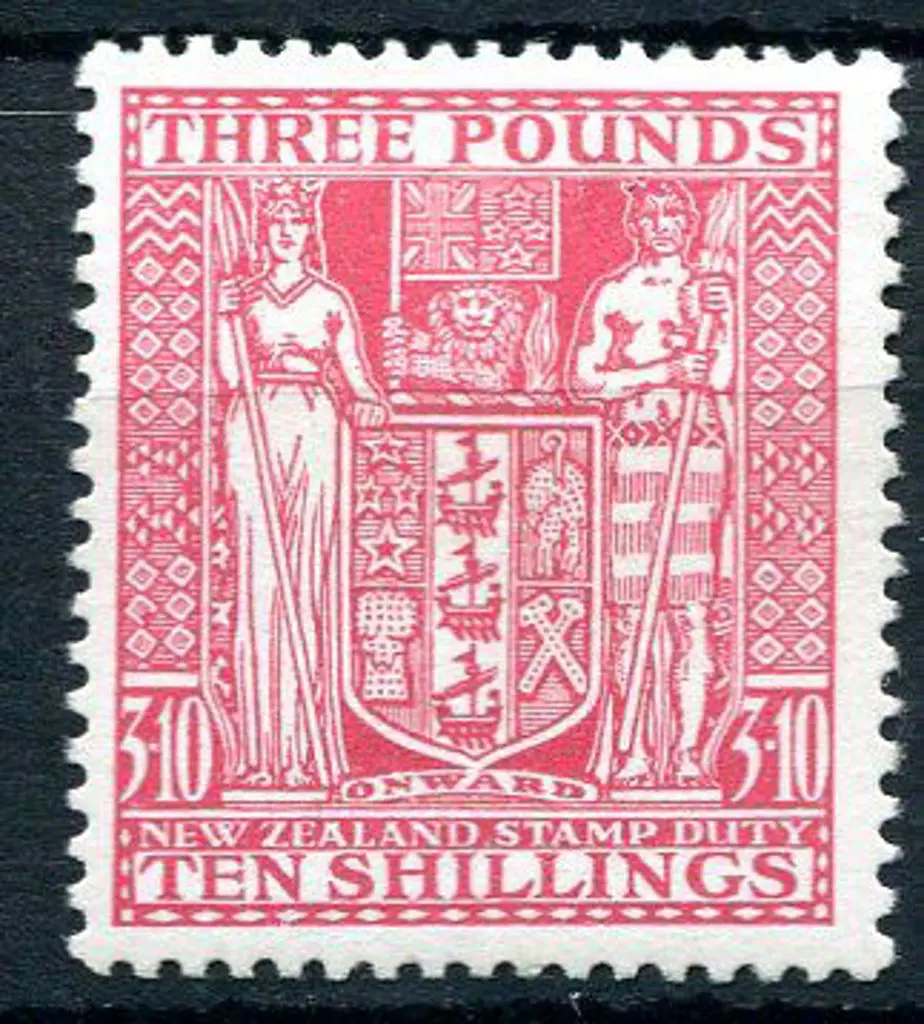 New Zealand 1931/40 £3/10/- rose Arms. Fine MLH. A ... Image 1++