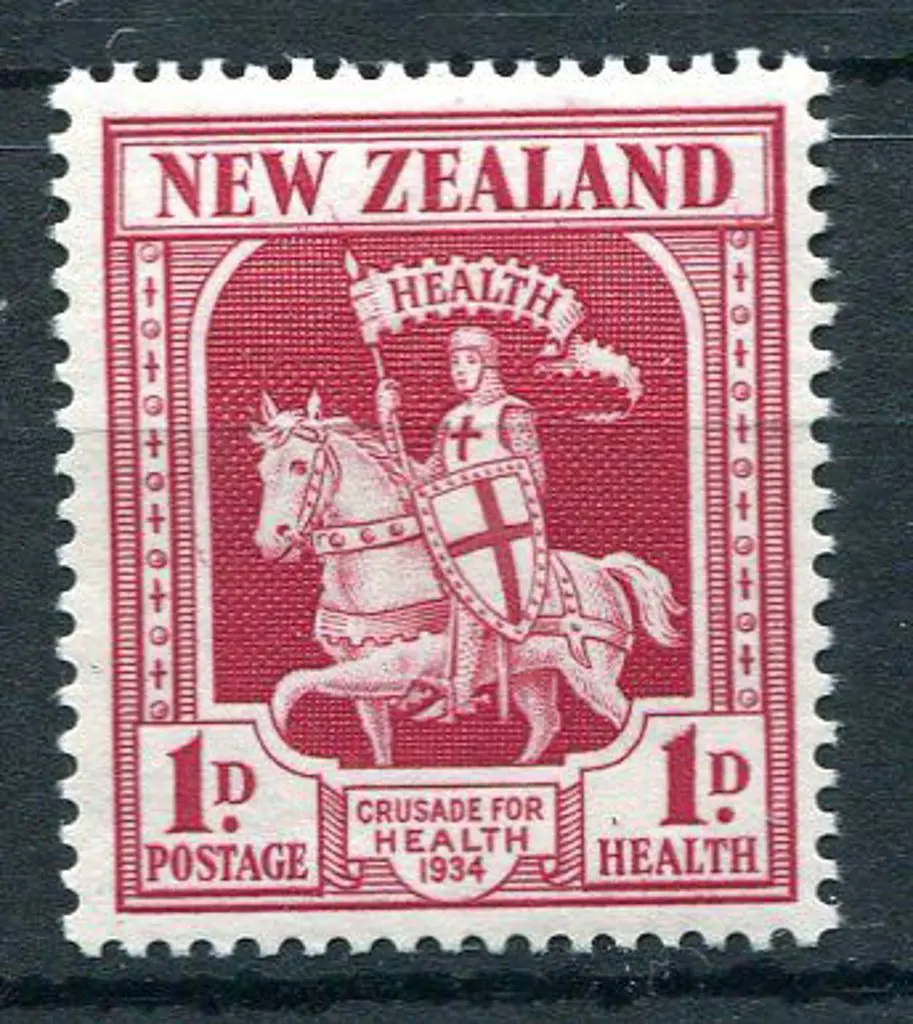 New Zealand 1934 1d "Crusade for Health" stamp ... Image 1++