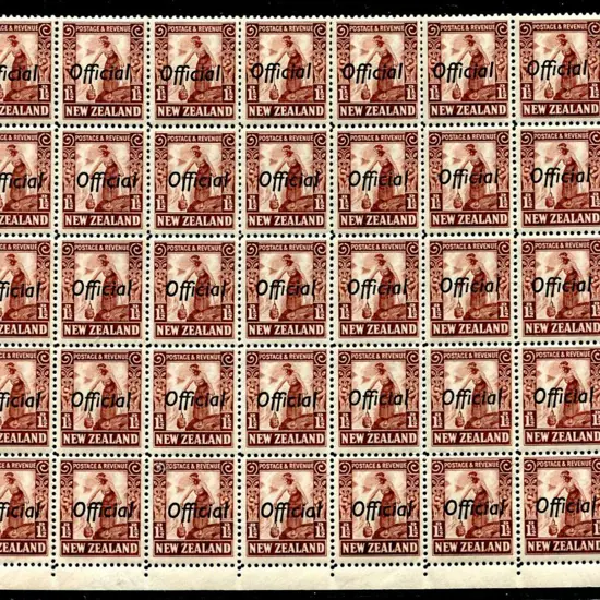 New Zealand 1936/61 1½d red-brown single wmk, ...