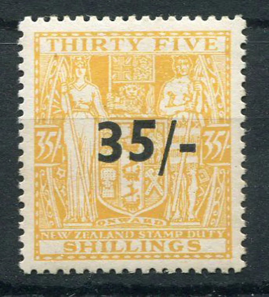 New Zealand 1939 35/- on 35/- Arms MLH. SG F186, ... Image 1++