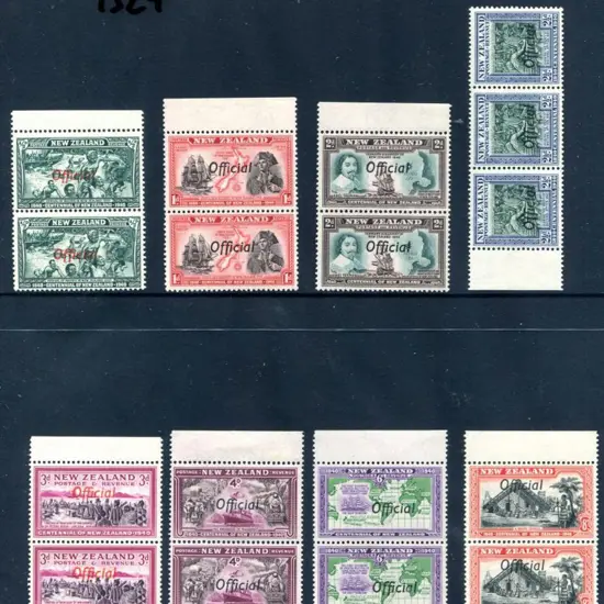 New Zealand 1940 Centennial ovptd "Official" set ...