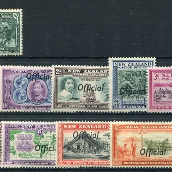 New Zealand 1940 Centennial set of 11 with ...
