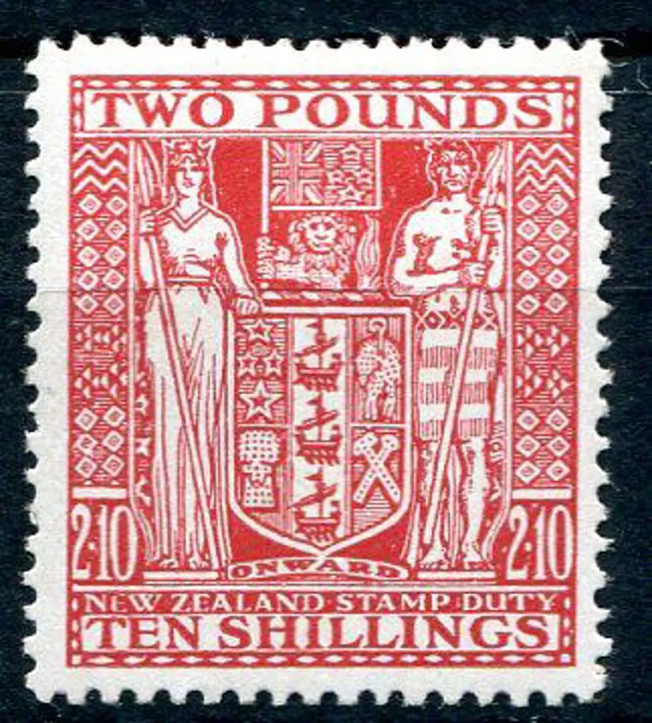 New Zealand 1940/58 £2/10/- red Arms. MUH. SG ... Image 1++