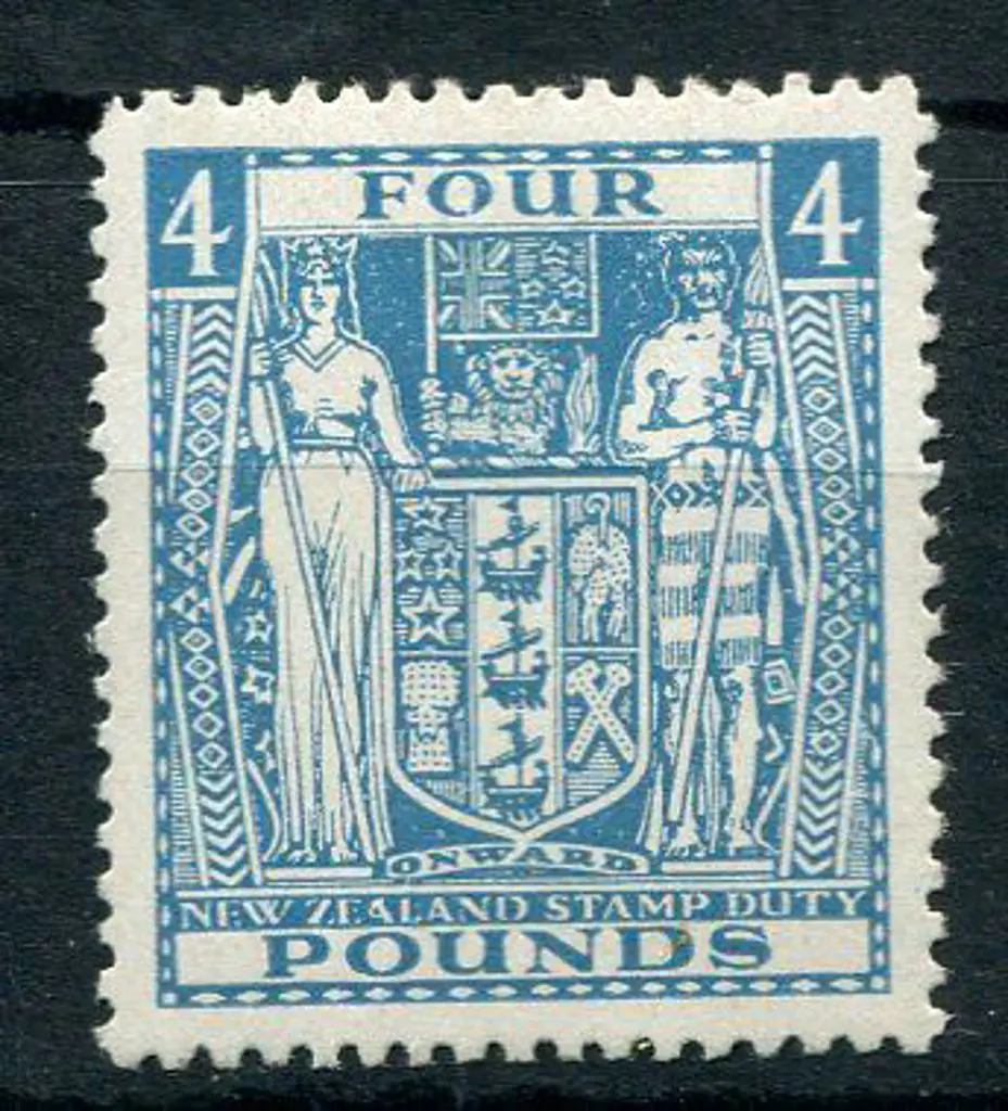 New Zealand 1940/58 £4 light blue ditto. SG F210, ... Image 1++