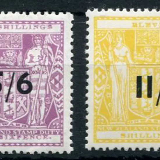 New Zealand 1940/58 3/6d (seriffed) to 22/- set of ...