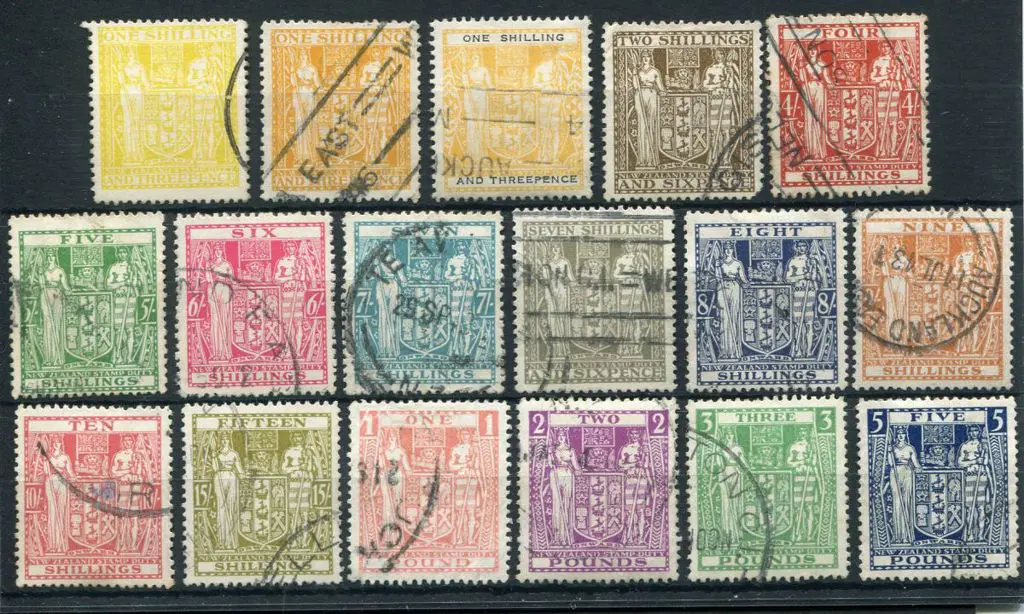 New Zealand 1940/58 Arms to £1 used excl 12/6d but ... Image 1++
