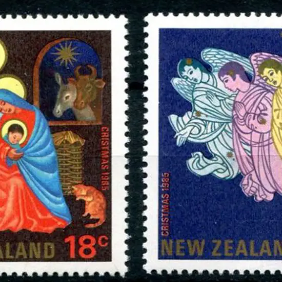 New Zealand 1985 18¢ & 50¢ Christmas with the ...
