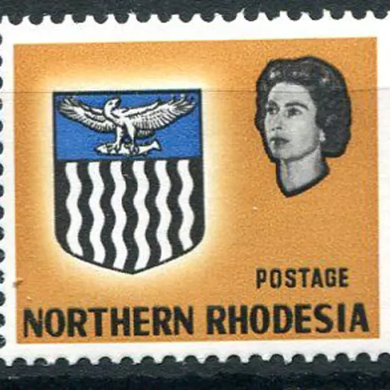 Northern Rhodesia 1963 9d yellow-brown Arms with ...