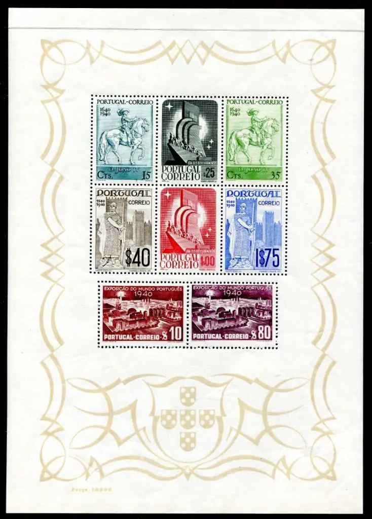 Portugal 1940 Centenaries M/S. MUH with minor dent ... Image 1++