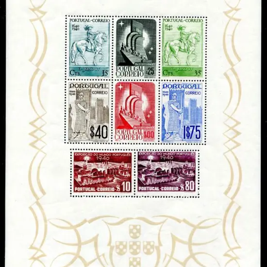 Portugal 1940 Centenaries M/S. MUH with minor dent ...