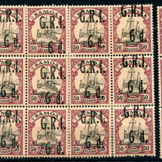 Samoa 1914 50pf German Colonial issue overprinted ...
