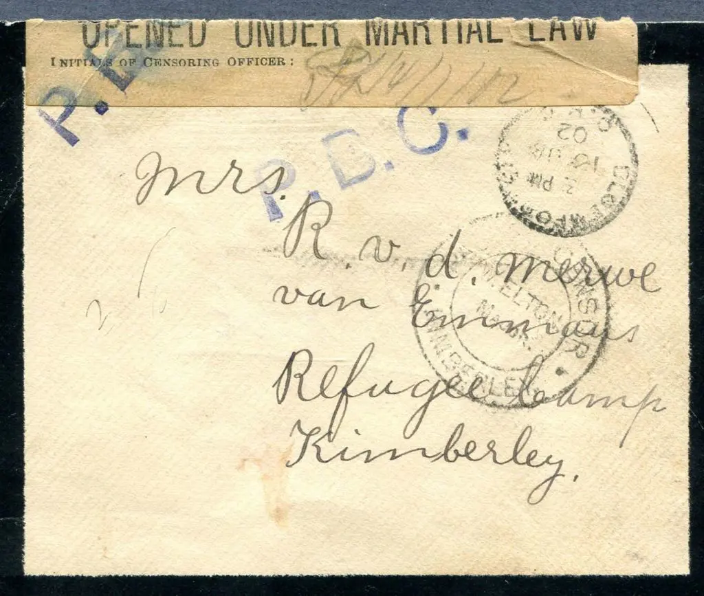 South Africa 1902 (15th Jan) stampless mourning ... Image 1++