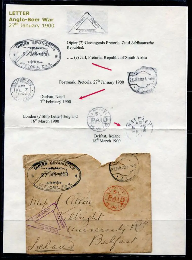 South Africa-Boer War 1900 (27th Jan) Censored ... Image 1++