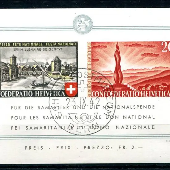Switzerland 1942 National Fete M/S CTO with ...