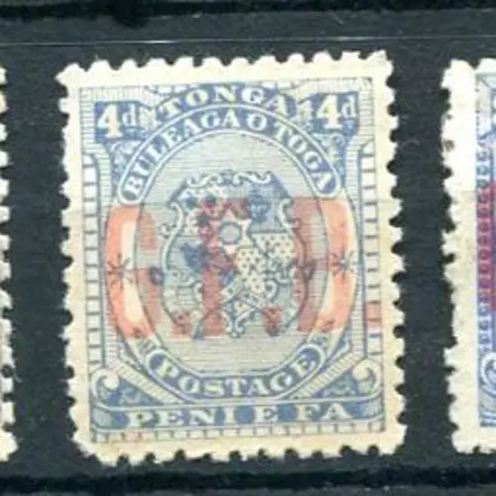 Tonga 1893 "G.F.B." Official ovptd set of 5. ...