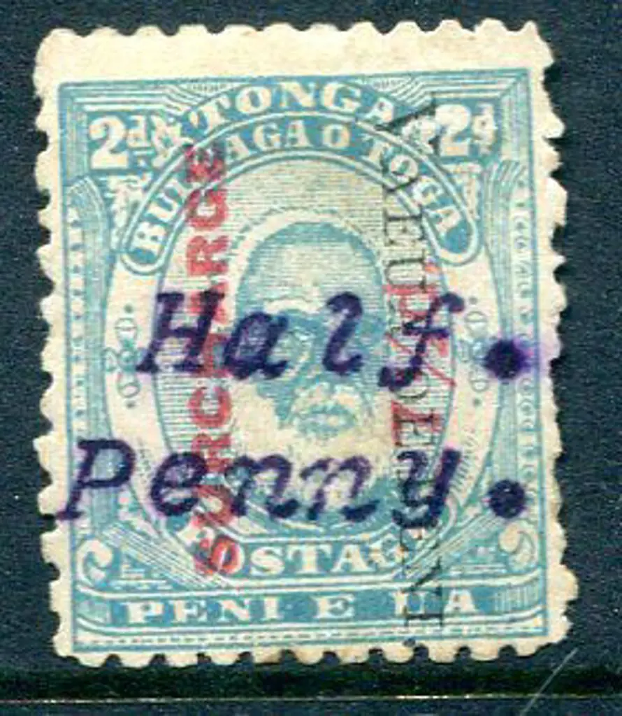 Tonga 1896 2d pale blue "King George 1" ... Image 1++