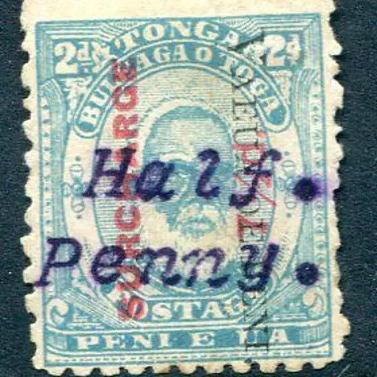Tonga 1896 2d pale blue "King George 1" ...