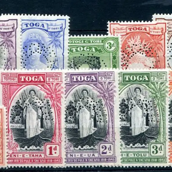 Tonga 1942/49 Pictorials set of 9 to 5/- & 1944 ...