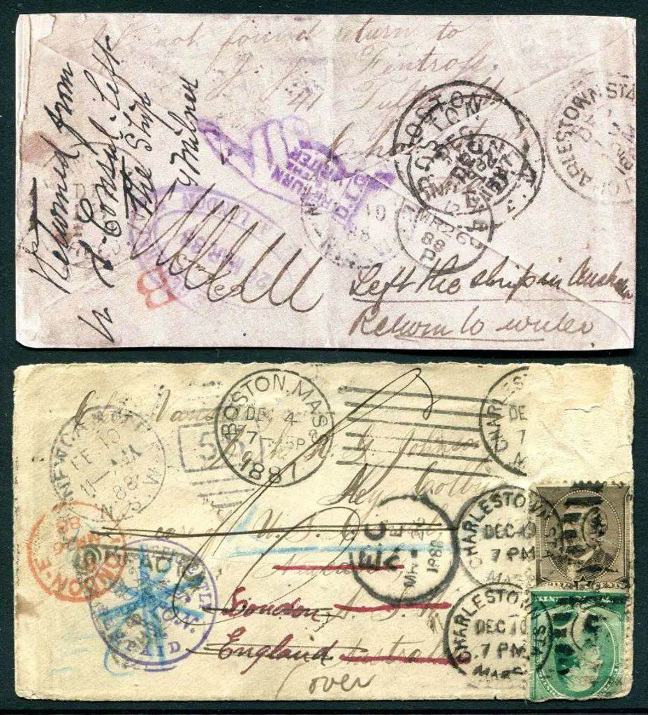 USA 1888 A much-travelled envelope to US Consulate ... Image 1++