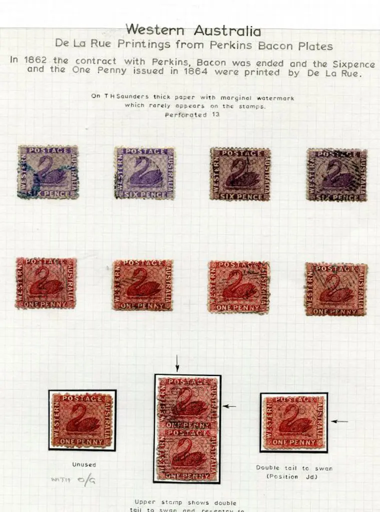 1863-1864 De La Rue, no wmk, perf. 13 range on 2 ... Image 1++