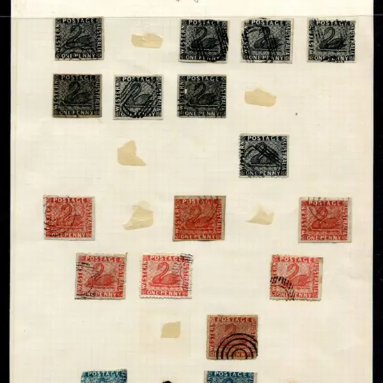 Forgeries Interesting selection mounted on album ...