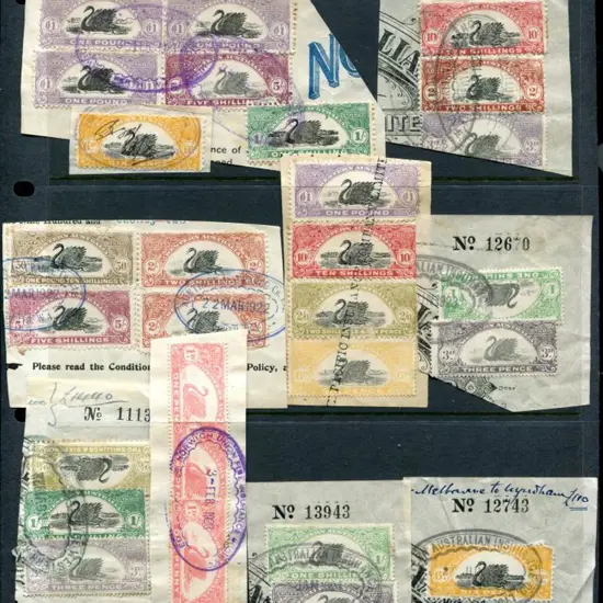 Revenues Range of Duty Stamps soaked from ...