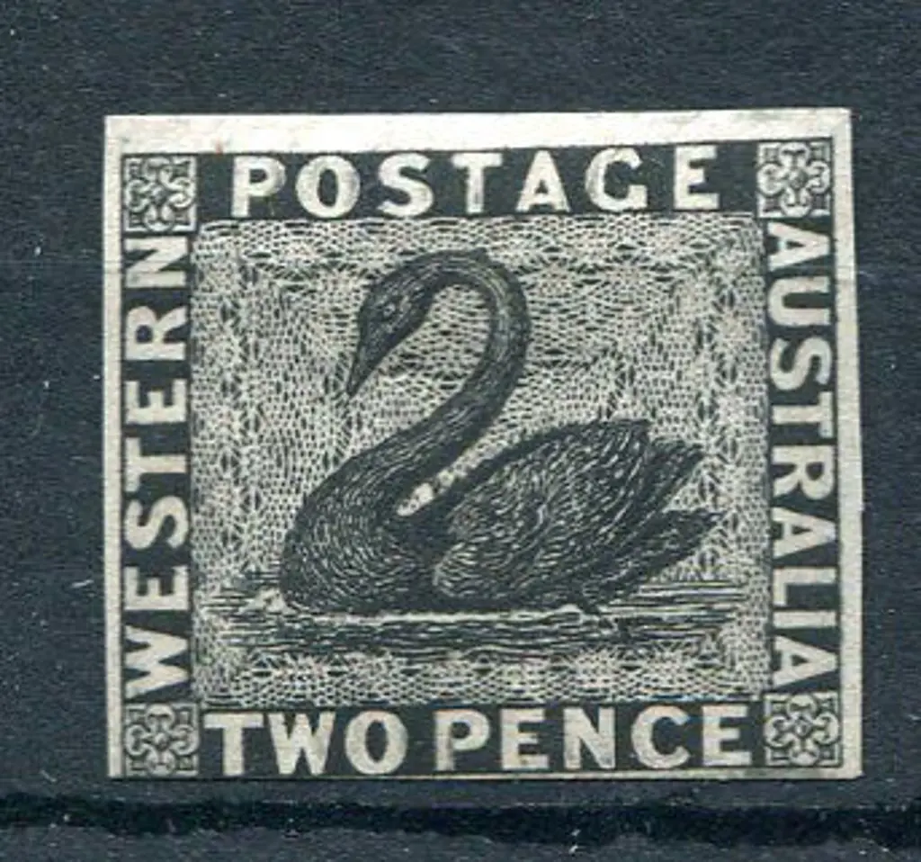 2d imperforate plate proof in black on ungummed, ... Image 1++
