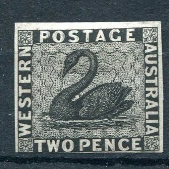 2d imperforate plate proof in black on ungummed, ...