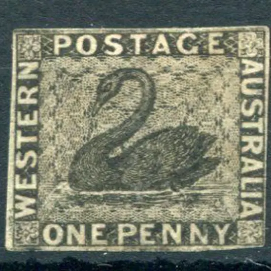1854 1d black. Appears unused but part very light ...