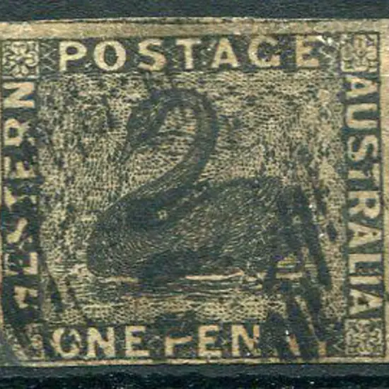 1854 1d black with 4 close margins. Could do with ...