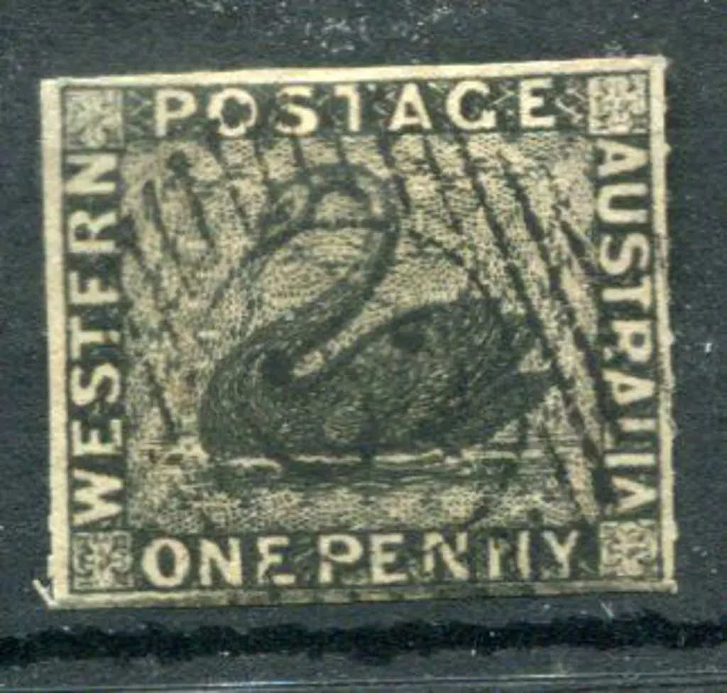 1854 1d black. Rouletted perfs evidenced on sides. ... Image 1++