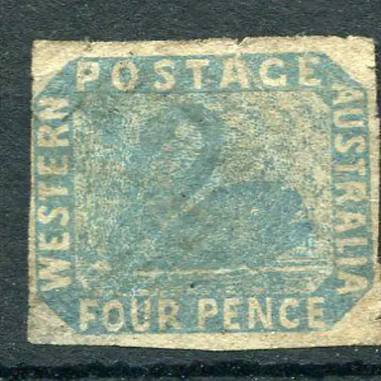 1854 4d pale blue with close to large margins. ...