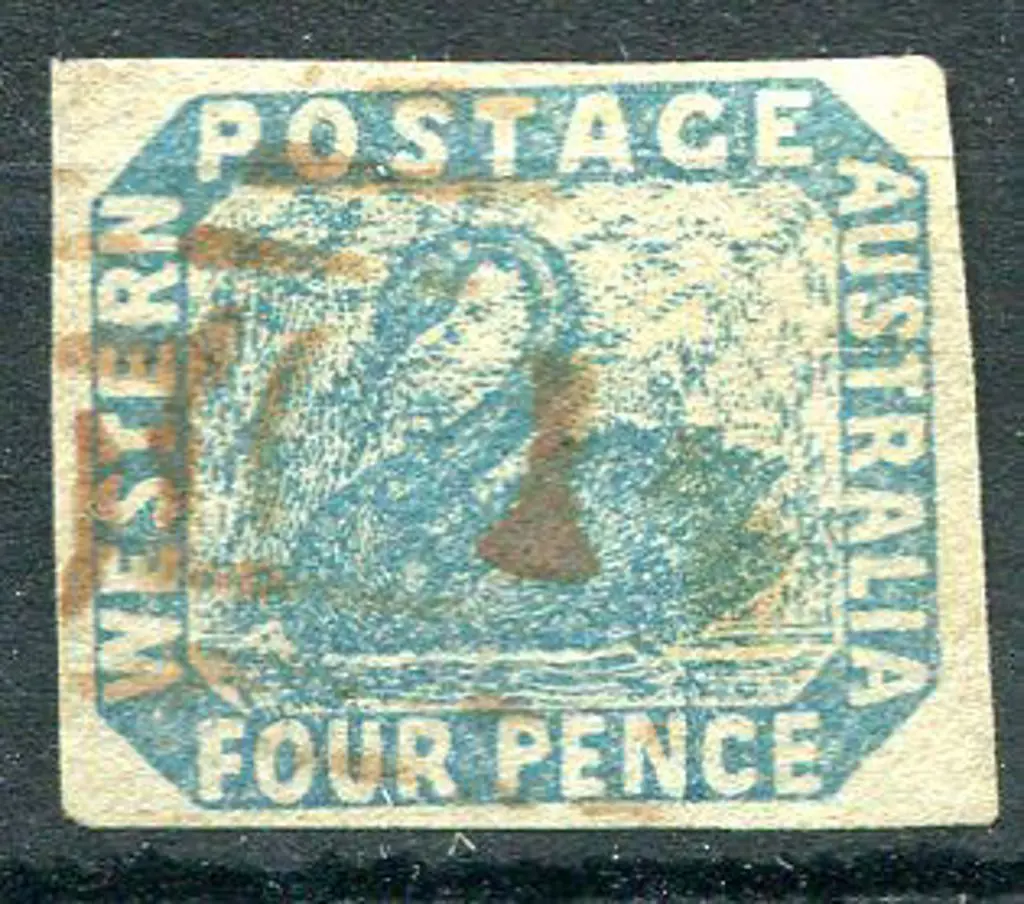 1854 4d pale blue. 4 clear generous margins & fine ... Image 1++