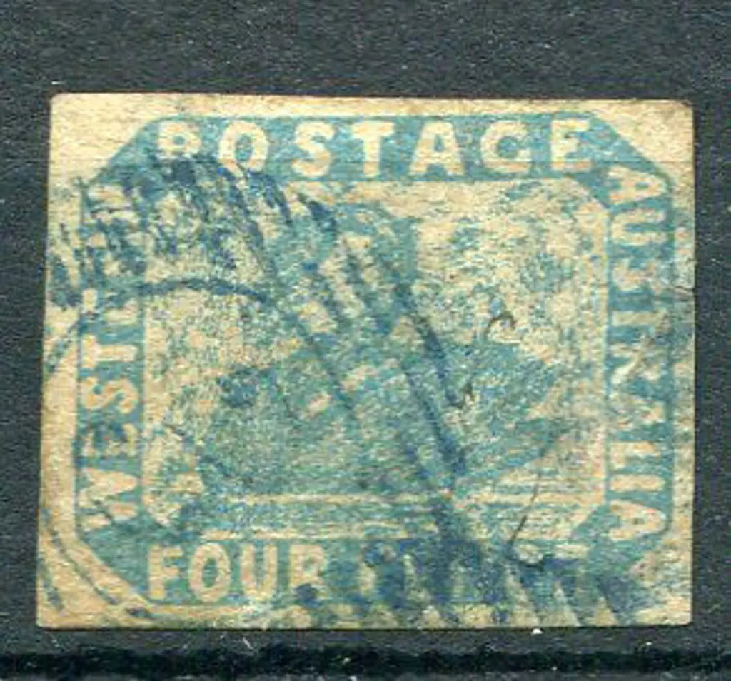 1854 4d pale blue with 4 close to good margins. ... Image 1++