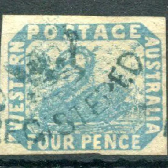 1854 4d pale blue F/U by Crown Reg’d cancel in ...