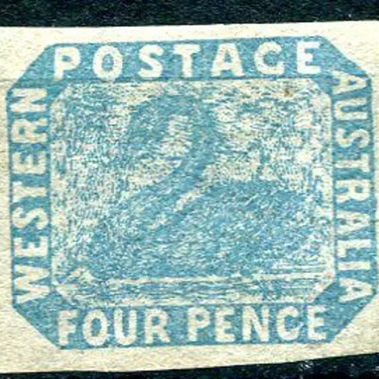 1854 4d pale blue, 4 close to large margins. Fresh ...