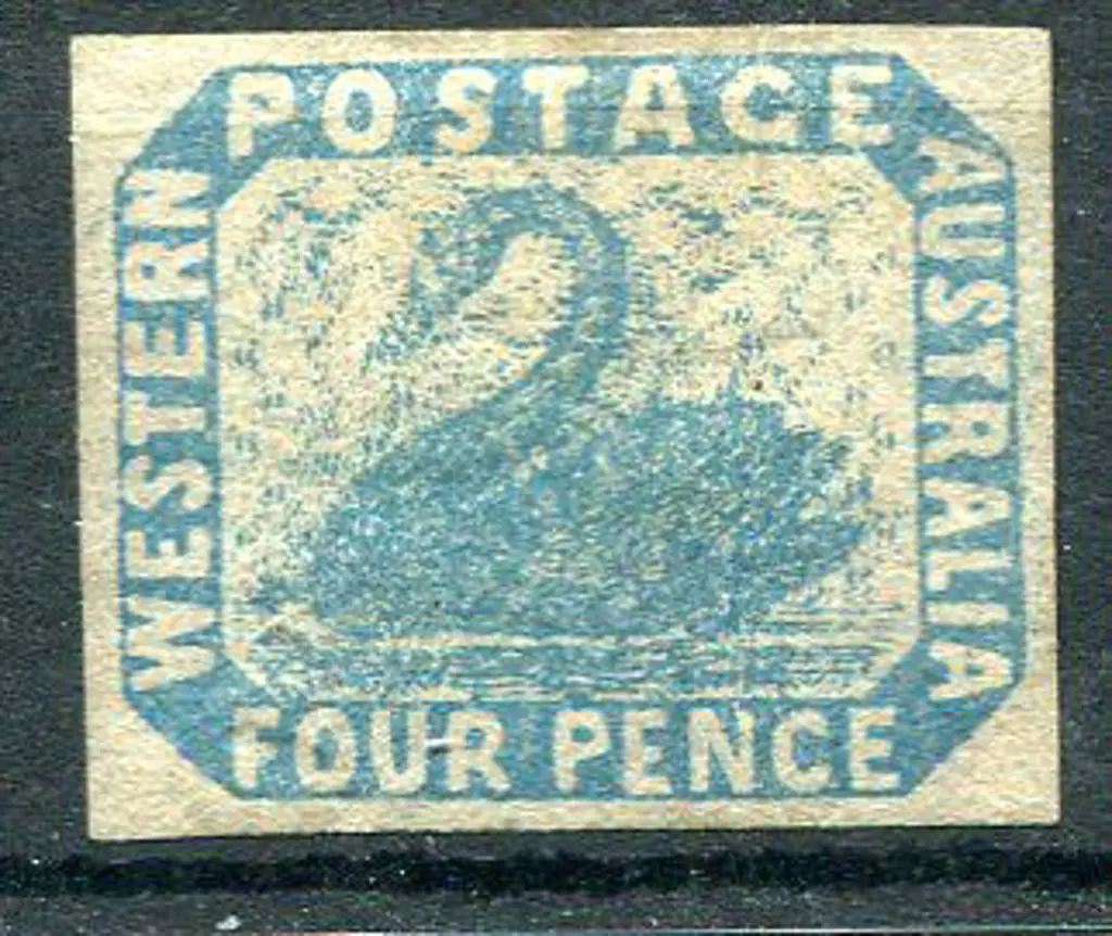 1854 4d pale blue with 4 clear even margins. Fine ... Image 1++