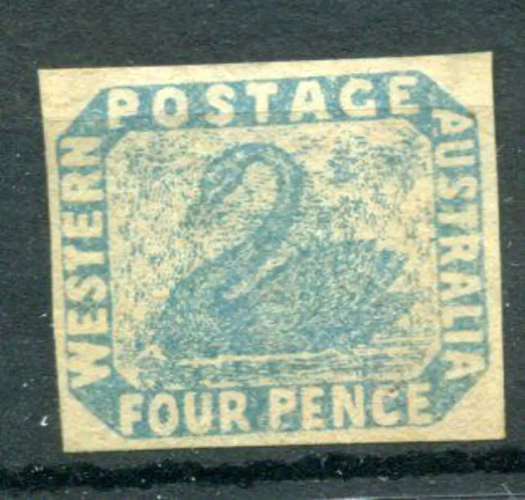 1854 4d pale blue with first "A" of "Australia" & ... Image 1++