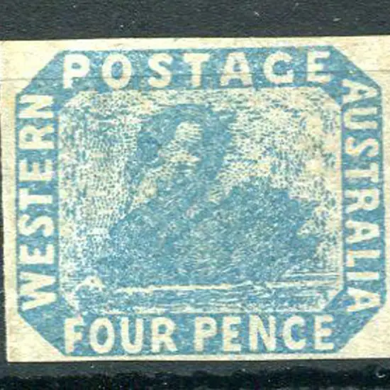 1854 4d blue with 4 close to large even margins. ...