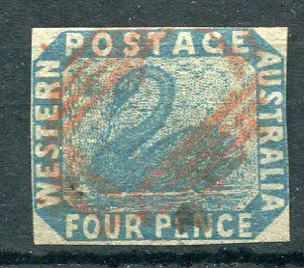 1854 4d blue. Close to touching margins. F/U with ... Image 1++